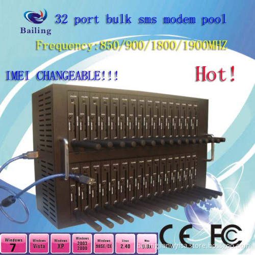 Bulk SMS 32 SIM Cards Modem Pool with Original Module
